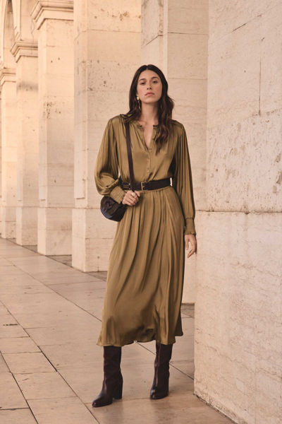 Picture of JULIANA SATIN LONG SKIRT